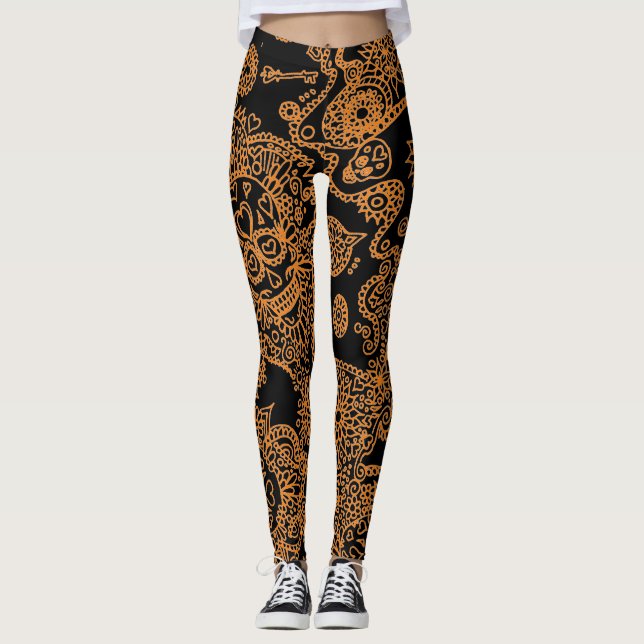 Sugar Skull Leggings (Front)