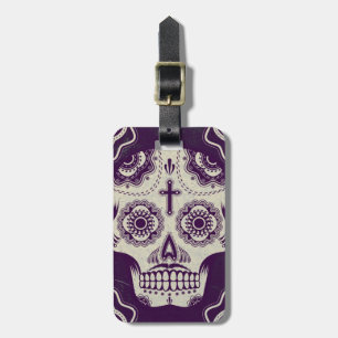 Sugar skull luggage tag