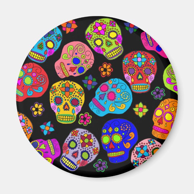 Sugar Skull Magnet (Front)