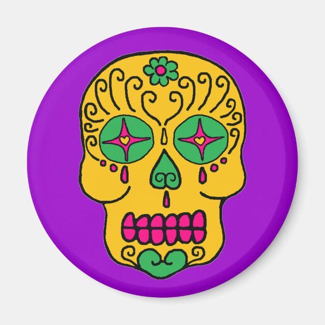 Sugar Skull Magnet (Front)