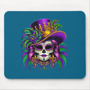 Sugar Skull Mardi Gras For Artwork Mouse Mat
