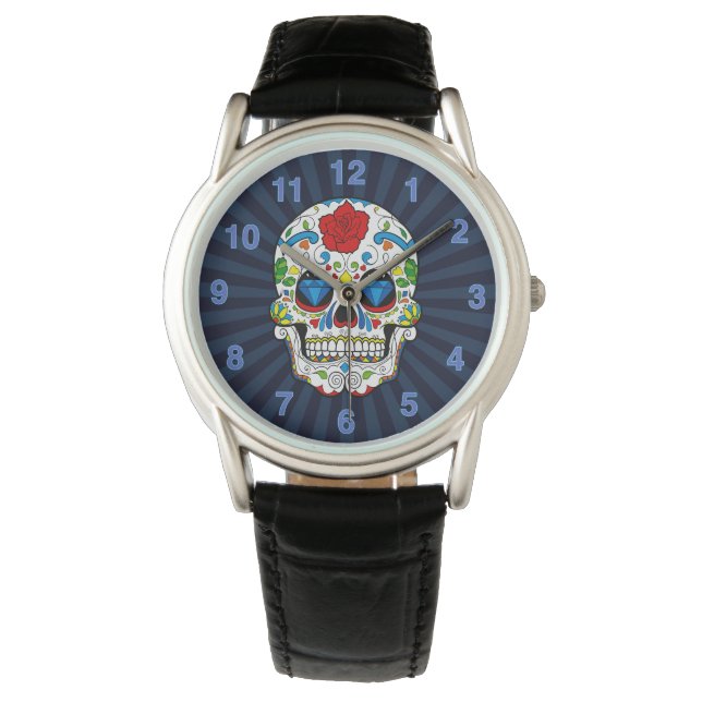 Sugar Skull Mens Watch Customisable (Front)