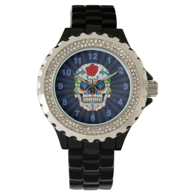 Sugar Skull Mens Watch Customisable (Front)