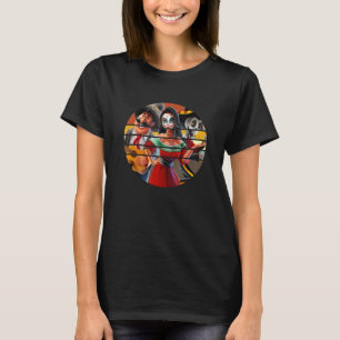 Sugar Skull Mexican Catrina Halloween Day Of The D T-Shirt