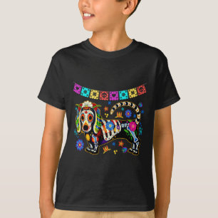 Sugar Skull Mexican Dachshund Bone Halloween Day O T-Shirt