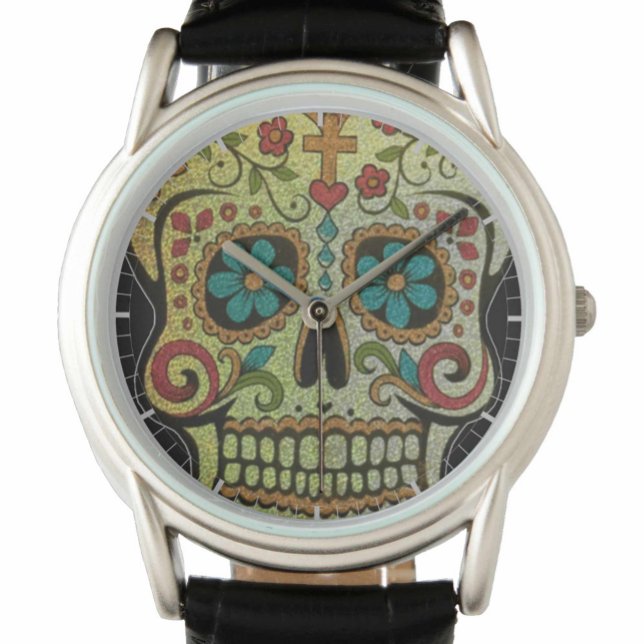 Sugar Skull Mexican Day of the Dead Illustrated Watch (Creator Uploaded)
