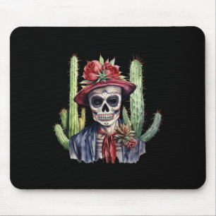 Sugar Skull Mexican Flag Cinco De Mayo Dia De Los Mouse Mat