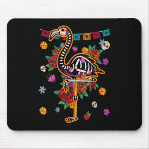 Sugar Skull Mexican Flamingo Bone Halloween Day Of Mouse Mat