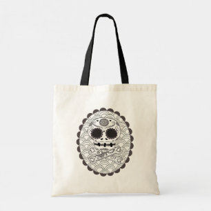 Sugar Skull n Crossbones Pirate Book Shopping Tote Bag