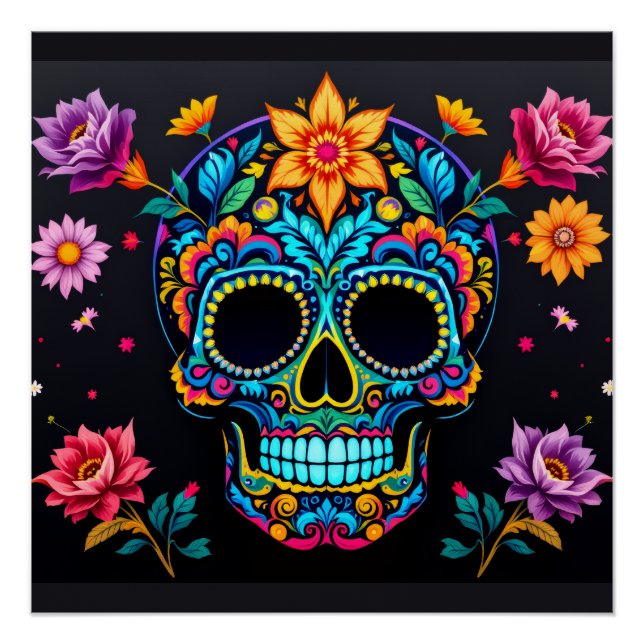 Sugar Skull N Roses  Poster (Front)