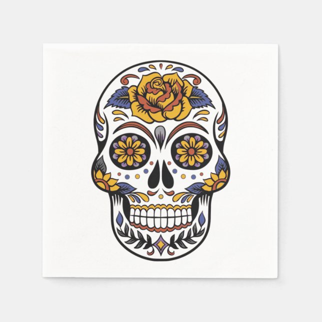 Sugar Skull Napkin (Front)