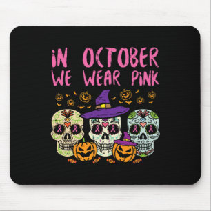 Sugar Skull October Pink Breast Cancer Awareness H Mouse Mat