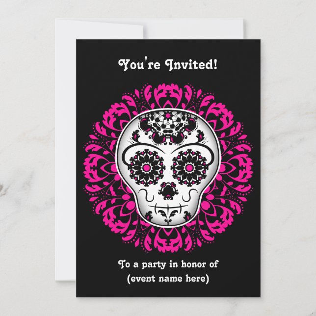 Sugar skull party invitation (Front)