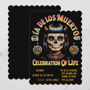 Sugar Skull Party Invite - Dia De Los Muerto