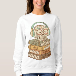 Sugar Skull Passionate About Reading Sweatshirt