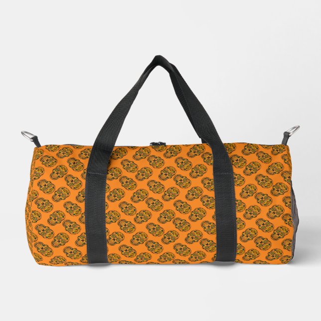 Sugar Skull Pattern Duffle Bag (Front)