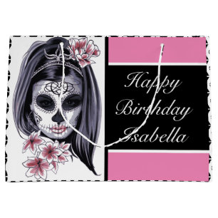 Sugar Skull Personalised Large Gift Bag