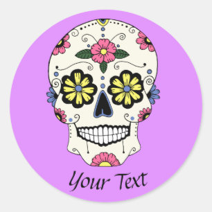 Sugar Skull Personalised Stickers