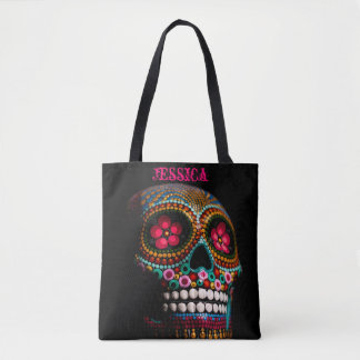 Sugar Skull Personalised Tote Bag