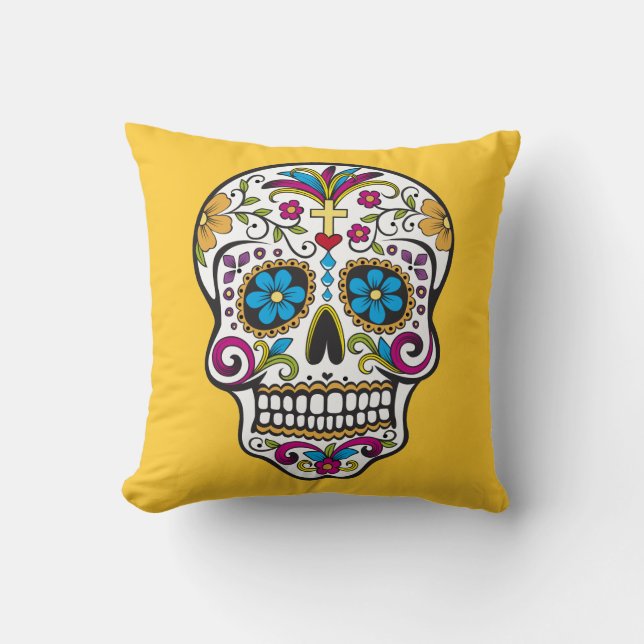 Sugar skull Pillow (Front)