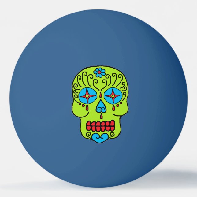 Sugar Skull Ping Pong Ball (Front)