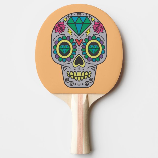 SUGAR SKULL PING PONG PADDLES (Front)