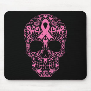 Sugar Skull Pink Ribbon Calavera Breast Cancer Awa Mouse Mat