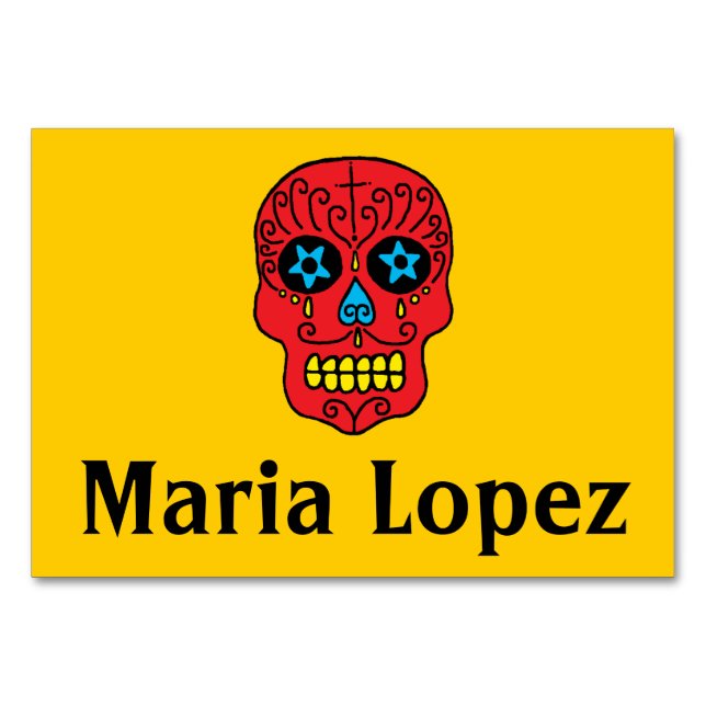 Sugar Skull Place Setting Table Card (Front)