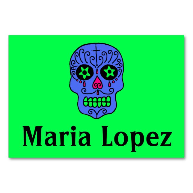 Sugar Skull Place Setting Table Card (Front)