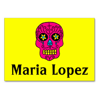 Sugar Skull Place Setting Table Card