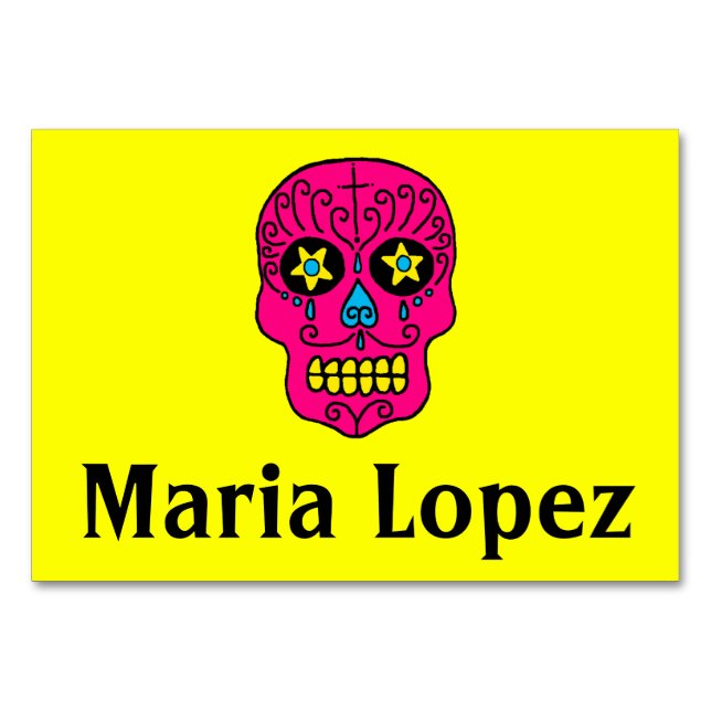 Sugar Skull Place Setting Table Card (Front)