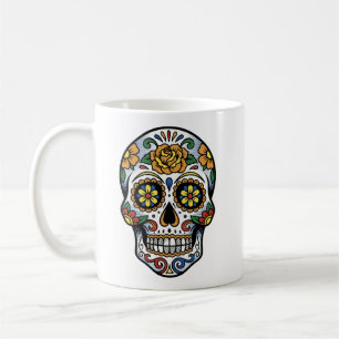 Sugar Skull Pop Art Dia de los Muertos Coffee Mug