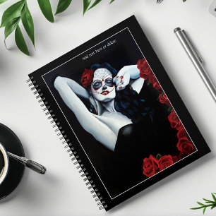 Sugar Skull Red Roses Black Planner