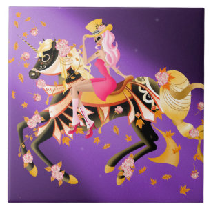 Sugar Skull Romantic Night Sky Tile
