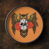 Sugar Skull Roses Owl