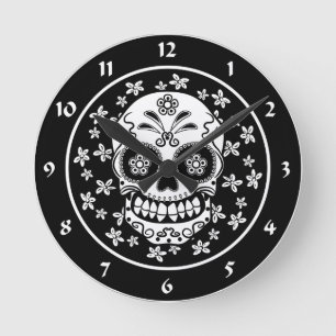 Sugar Skull Round Clock