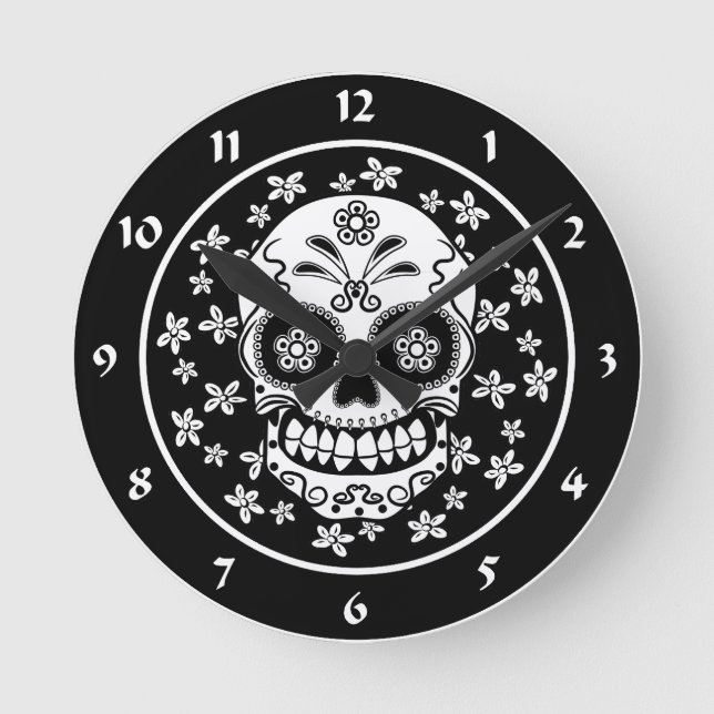 Sugar Skull Round Clock (Front)