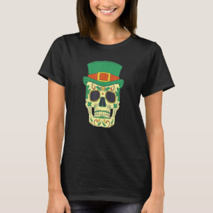 Sugar Skull Saint Patricks Day of Dead Mexican Men T-Shirt