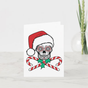 Sugar Skull Santa Card