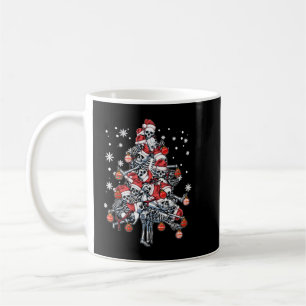 Sugar Skull Santa Hat Christmas Tree Funny Xmas Coffee Mug