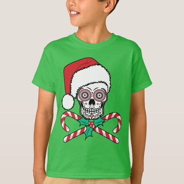 Sugar Skull Santa T-Shirt (Front)