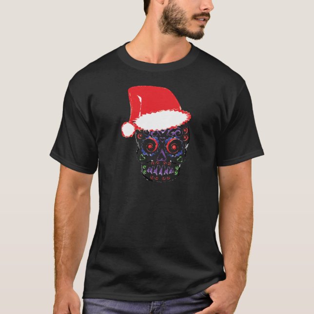 Sugar Skull Santa T-Shirt (Front)