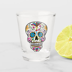 Sugar Skull Shot Glass
