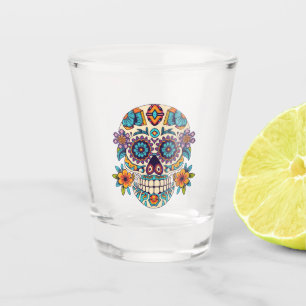 Sugar Skull Shot Glass