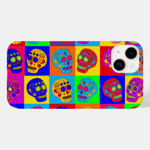 Sugar Skull Squares Case-Mate iPhone 14 Case