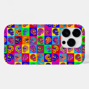 Sugar Skull Squares Case-Mate iPhone 14 Pro Case