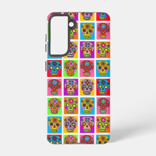 Sugar Skull Squares Samsung Galaxy Case