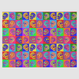 Sugar Skull Squares Tissue Paper