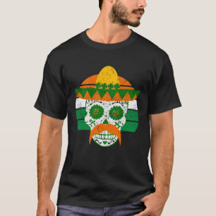 Sugar Skull St Patrick s Day Irish Mexican Vintage T-Shirt