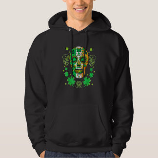 Sugar Skull St Patricks Day Of The Dead Men Women Hoodie